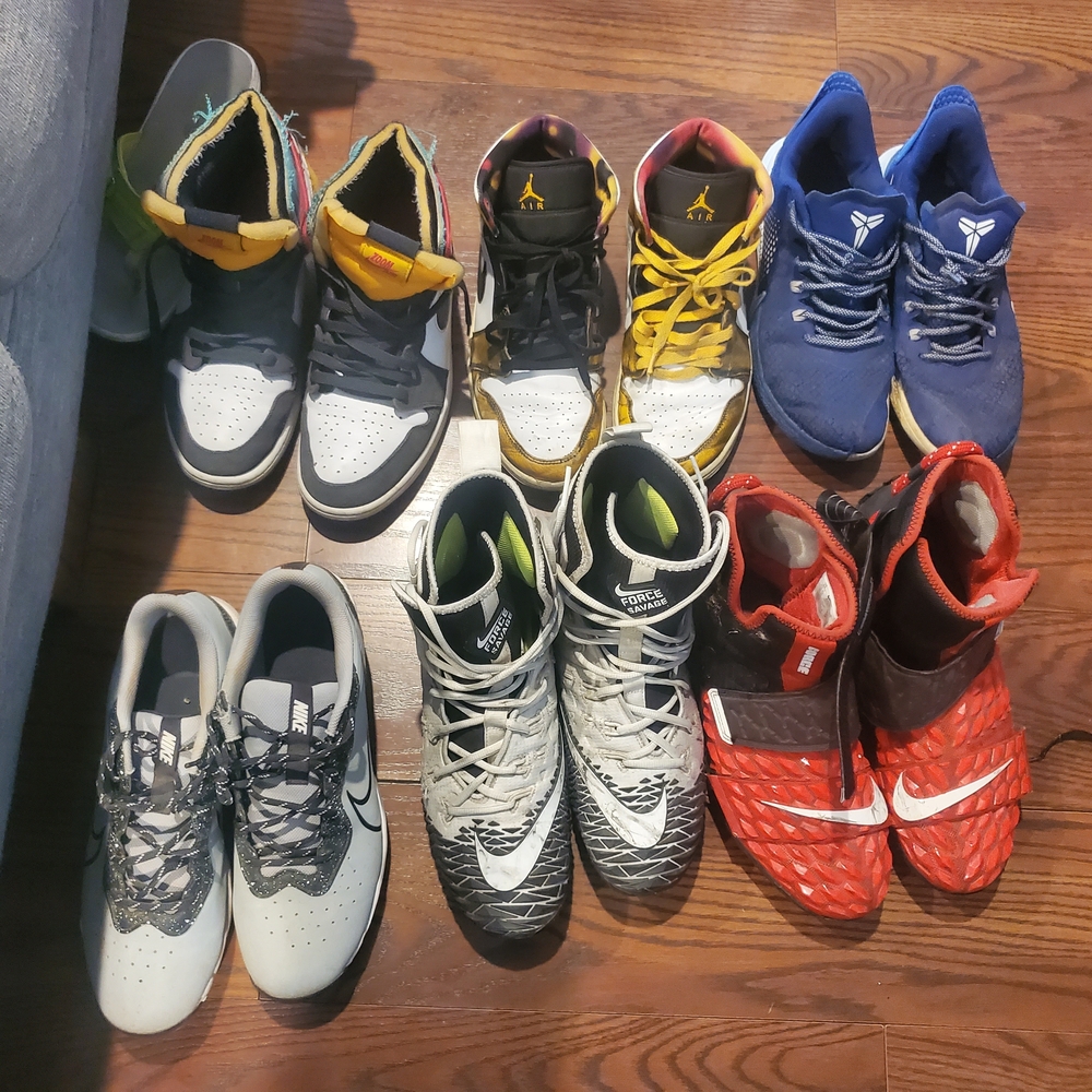 Nike Red and White Performance Sneakers